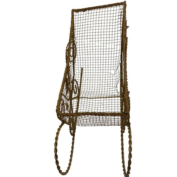 Gold Wire Christmas Sleigh Decoration With Trees & Stars Design C38 - Picture 4 of 4